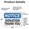 Signmission Donation Thank You, 24 in W x Rectangle, Vinyl Decal OS-2PACK-NS-D-1824-L-11458 - alternate 2